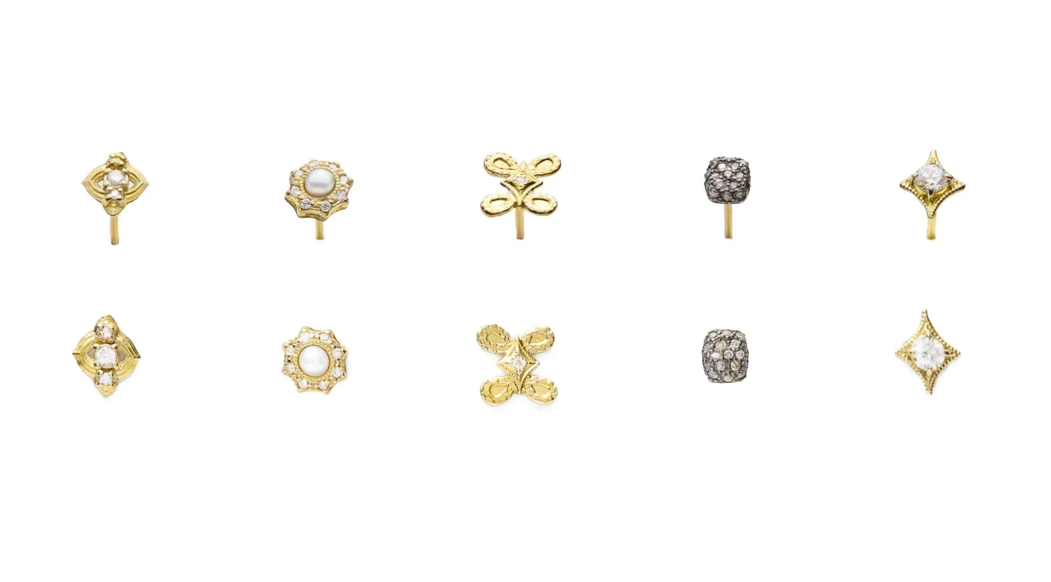YELLOW GOLD CRIVELLI STUD EARRINGS