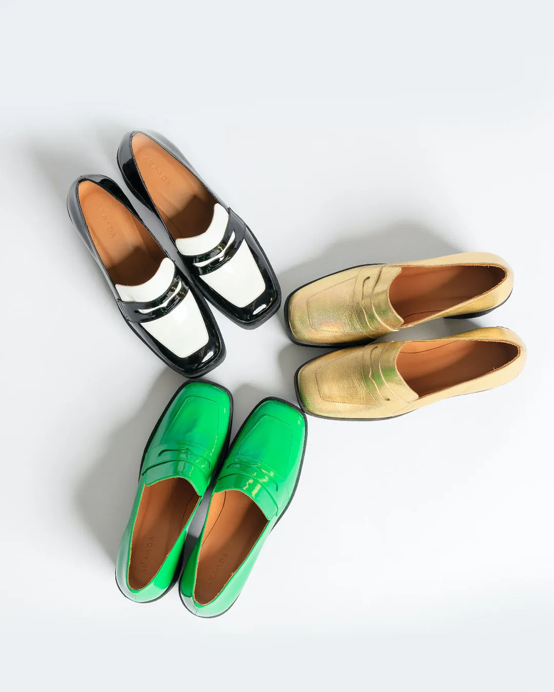 Yoko Forest Green Patent Leather Chunky Loafers