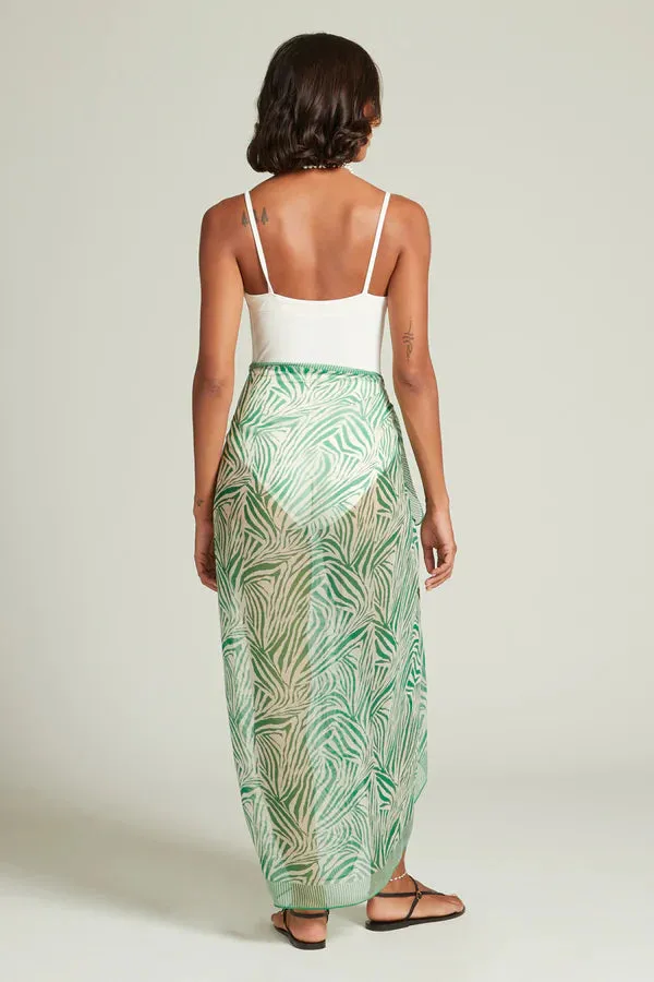 ZEBRA PRINT SARONG VERDANT GREEN
